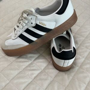 Adidas Samba White Black Gum Sole Sneakers